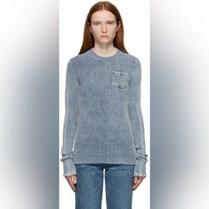 Acne Blue Denim-Wash Sweater XS